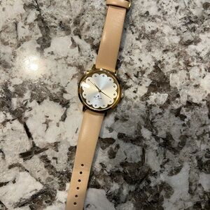 Kate Spade New York Scallop Metro Watch with Leather Strap